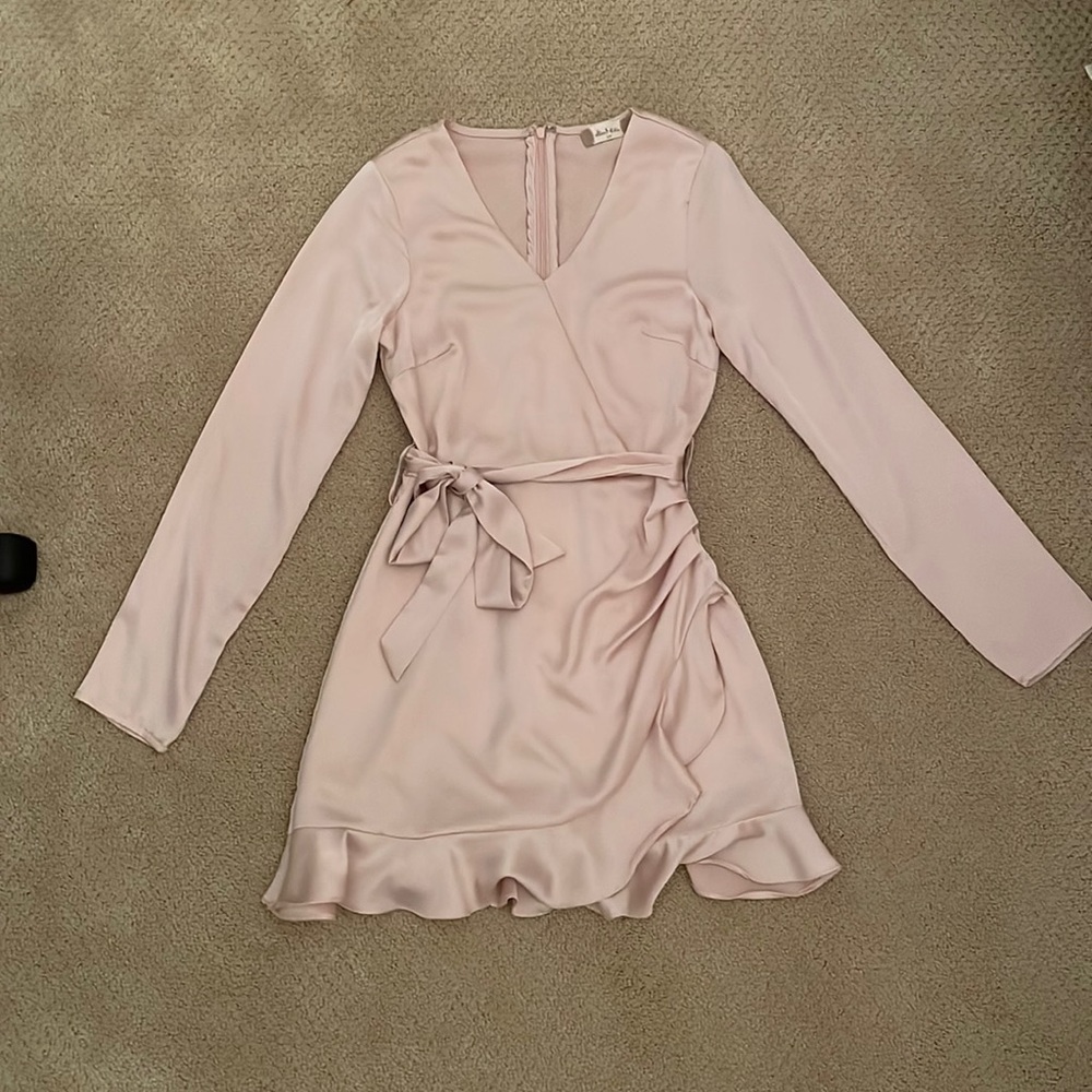 altar’d state, pink, silk king sleeve dress